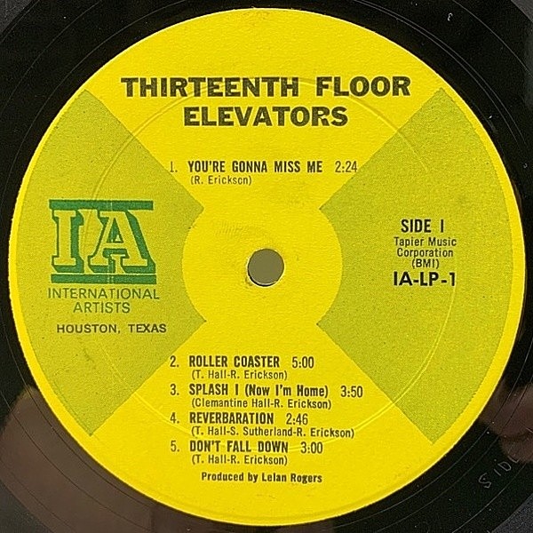 13TH FLOOR ELEVATORS 名盤 レコード USオリジナル盤 13TH FLOOR ELEVATORS / The Psychedelic Sounds Of The 13th