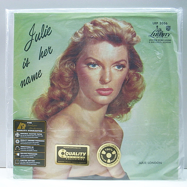 レコードメイン画像：【未開封・未使用】限定 45回転 2枚組 JULIE LONDON Julie Is Her Name (Liberty LRP 3006) LTD, 45RPM 2LP×200g MONO 高音質 AUDIOPHILE