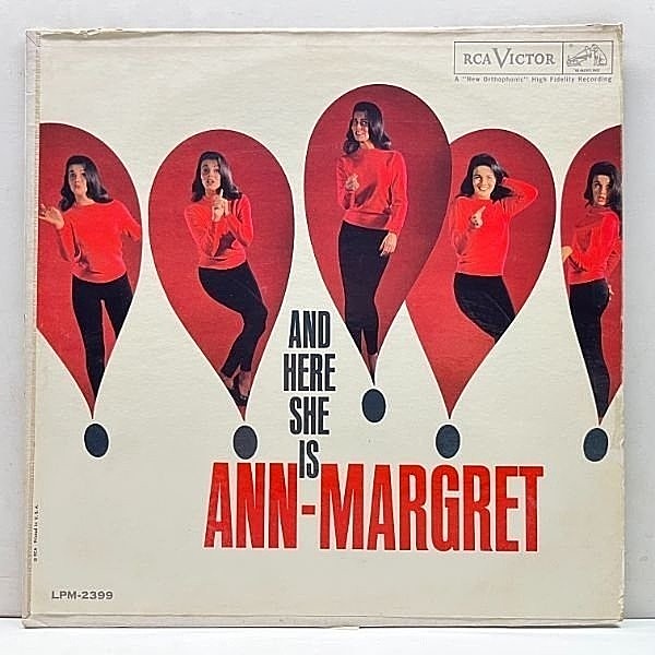 レコードメイン画像：【w/ MARTY PAICH】美盤!! MONO 初版ニッパー 銀文字 深溝 USオリジナル ANN MARGRET And Here She Is ('61 RCA) アン・マーグレット 1st