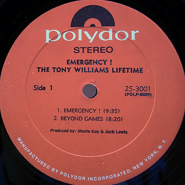 洋楽 Tony Williams Emergency! LP 25-3001 The Tony Williams Lifetime – Emergency! – 2 x Vinyl (LP