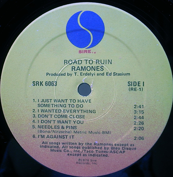 RAMONES / Road To Ruin (LP) / Sire | WAXPEND RECORDS