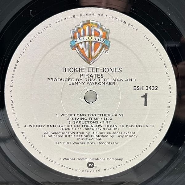 RICKIE LEE JONES / Pirates (LP) / Warner Bros. | WAXPEND RECORDS