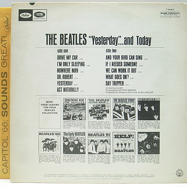 【米盤、プレスミス、美品】Yesterday And Today/Beatles THE BEATLES / 