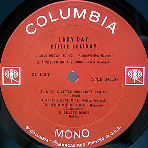 ビリーホリデイ BILLIE HOLIDAY【米コロムビア盤・1967年・稀少