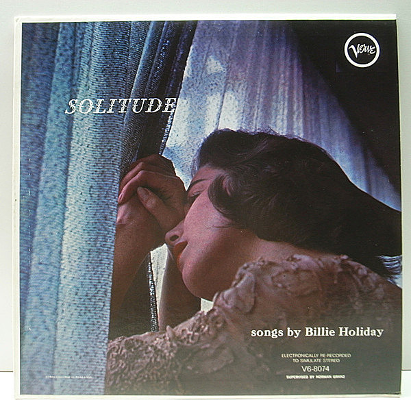 レコードメイン画像：極美盤!! US 黒銀Tラベル BILLIE HOLIDAY Solitude ビリー・ホリディ屈指の名盤 Oscar Peterson, Barney Kessel, Flip Phillips ほか