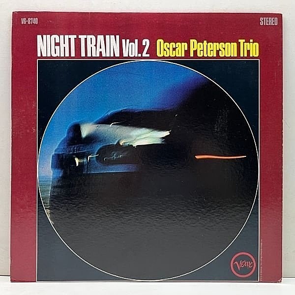 レコードメイン画像：USオリジナル MGMリム T字ラベ OSCAR PETERSON Night Train Vol. 2 (Verve V6-8740) w/ Ray Brown, Ed Thigpen, Herb Ellis ほか