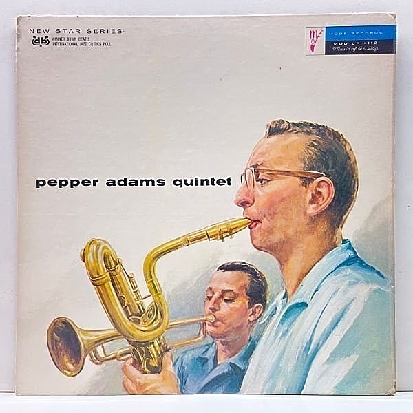レコードメイン画像：美盤!! USオリジナル MONO 深溝 PEPPER ADAMS Quintet ('57 Mode #112) 初リーダー作 w/ Carl Perkins, Leroy Vinnegar ほか