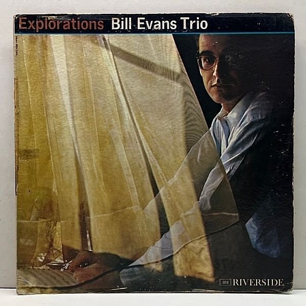 レコードメイン画像：【完全オリジナル】MONO 1st 青ラージ 深溝 BILL EVANS TRIO Explorations ('61 Riverside RLP 351) w/ Scott LaFaro, Paul Motian