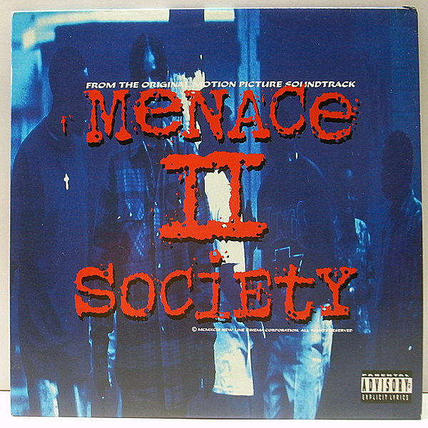 レコードメイン画像：【Death Becomes You収録】美品!! 2LP UKオリジナル VARIOUS Menace II Society ('93 Jive) PETE ROCK, DJ QUIK, MC EIHT ほか O.S.T. LP