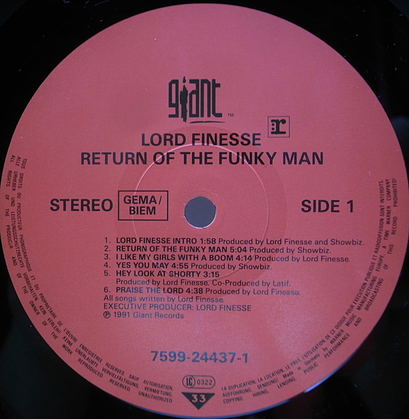 LORD FINESSE / Return Of The Funky Man (LP) / Giant