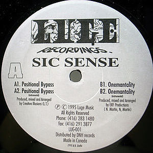 レコード画像：SIC SENSE / Positional Bypass / Onemantality