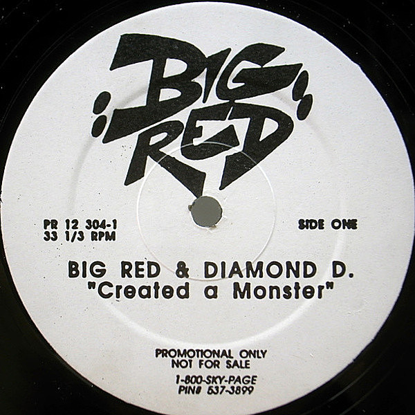 レコードメイン画像：QUINCY JONESネタ 美再生の良品!! USプレス BIG RED & DIAMOND D Created A Monster / How They Want It ('95 Payday) SAMPLING D.I.T.C.