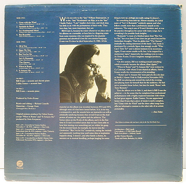 BILL EVANS / Eloquence (LP) / Fantasy | WAXPEND RECORDS