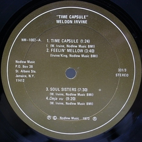 WELDON IRVINE / Time Capsule (LP) / Nodlew Music | WAXPEND