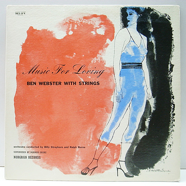 レコードメイン画像：美再生!音綺麗! MONO US Norgran 深溝 BEN WEBSTER With Strings / Music For Loving (Norgran MG N-1018) 最高のバラッド・テナー