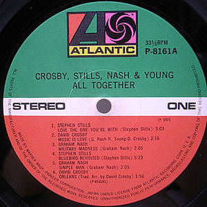 CROSBY, STILLS, NASH & YOUNG / All Together (LP) / Atlantic 