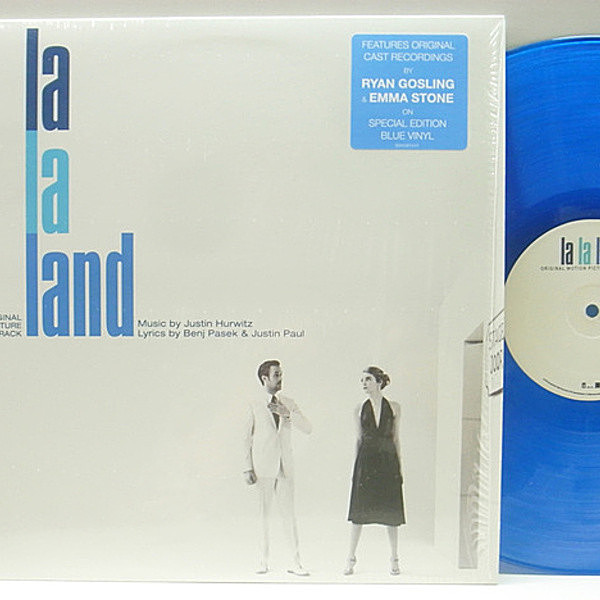 レコードメイン画像：レア!限定の青盤カラー・ヴァイナル! 美品 アナログ《LA LA LAND》LP サントラ O.S.T. ラ・ラ・ランド JUSTIN HURWITZ, JOHN LEGEND