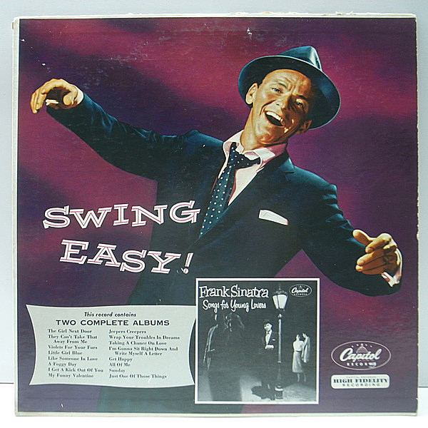 レコードメイン画像：レアな良好盤!! MONO 灰ラベル USオリジナル FRANK SINATRA Swing Easy (Capitol W-587) 初期の名唱をたっぷり詰め込んだ人気作