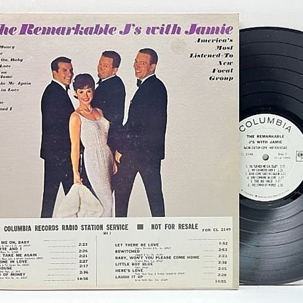 レコードメイン画像：プロモ 美品!! MONO USオリジナル J'S WITH JAMIE The Remarkable ('64 Columbia) 米 初回 モノラル || J.SILVIA SINGERS, MELLO LARKS