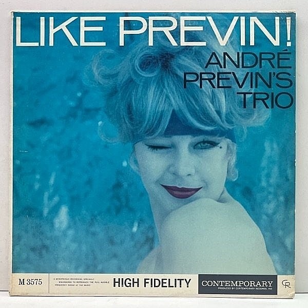 レコードメイン画像：美盤!! MONO 深溝 USオリジナル ANDRE PREVIN Like Previn! ('60 Contemporary) w/ RED MITCHELL, FRANKIE CAPP 米 モノラル 初回プレス