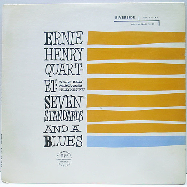 レコードメイン画像：レア・1st INC無し 青大 完全オリジナル ERNIE HENRY QUARTET Seven Standards And A Blues (Riverside 12-248) 深溝 MONO PAT#スタンパ