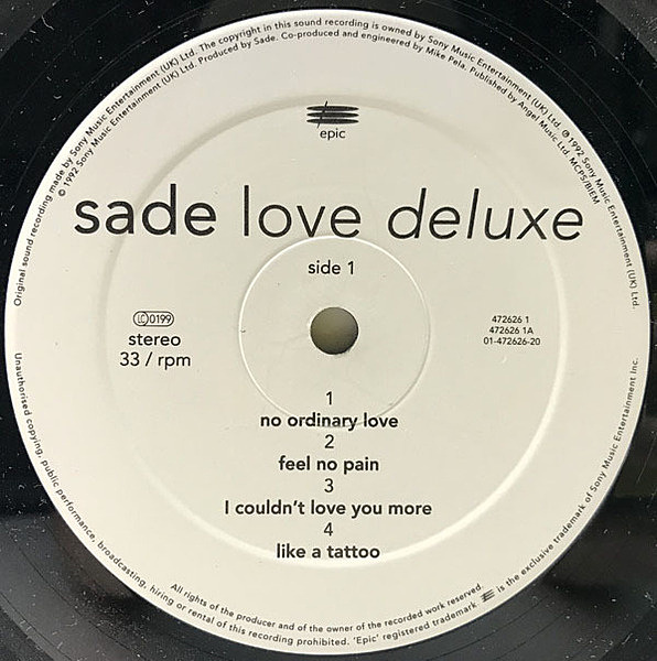 Sade Love Deluxe LP シャーデー/ラヴ・デラックス-
