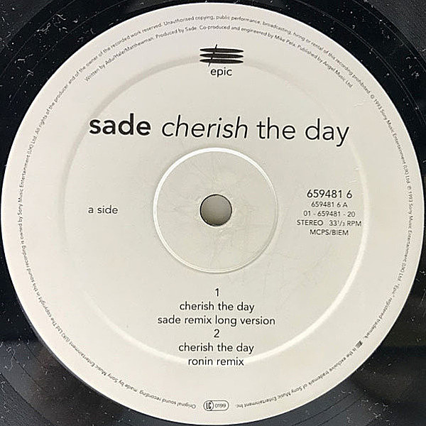 SADE / Cherish The Day (12) / Epic | WAXPEND RECORDS