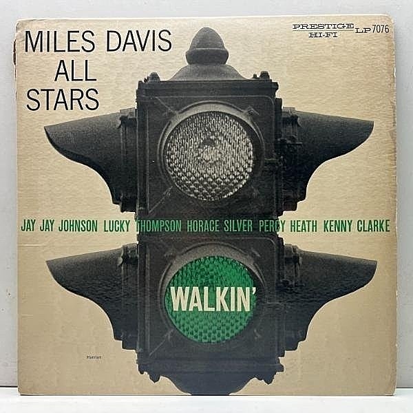 レコードメイン画像：Rare!! オリジナル【NYC】MILES DAVIS Walkin' (Prestige 7076) MONO 手書きRVG 深溝 w/ Horace Silver, Lucky Thompson, Percy Heath