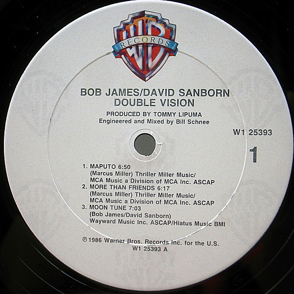 BOB JAMES / DAVID SANBORN / Double Vision (LP) / Warner Bros