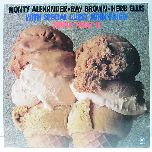 レコードメイン画像：美品 USオリジナル MONTY ALEXANDER / RAY BROWN / HERB ELLIS With JOHN FRIGO Triple Treat II ('88 Concord Jazz) サンタモニカでのLive