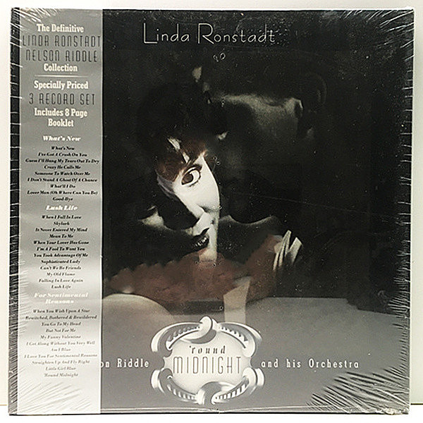 レコードメイン画像：【3部作の全てが収録】限定 3Lp BOX シールド未開封!! LINDA RONSTADT Round Midnight | For Sentimental Reasons／What's New／Lush Life