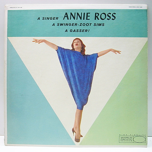 レコードメイン画像：稀少な美品!! MONO 1st楕円 深溝 USオリジナル ANNIE ROSS Feat. ZOOT SIMS A Gasser! Bill Perkins, Russ Freeman, Jim Hallら名手揃い