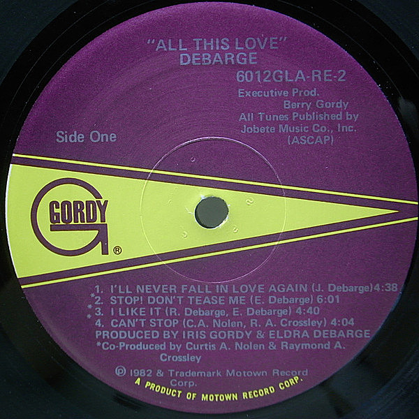 DEBARGE / All This Love (LP) / Gordy | WAXPEND RECORDS