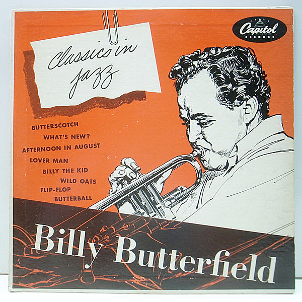 レコードメイン画像：中間派傑作!良好盤! 10'' FLAT USオリジナル BILLY BUTTERFIELD Classics In Jazz ('53 Capitol H424) MONO 初版リング・ターコイズ 深溝