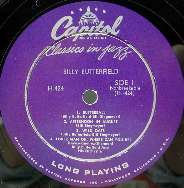 BILLY BUTTERFIELD / Classics In Jazz (10) / Capitol