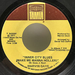 レコード画像：MARVIN GAYE / Inner City Blues (Make Me Wanna Holler) / Wholy Holy