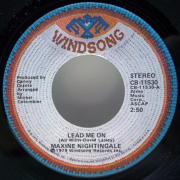レコードメイン画像：美盤 7インチ USオリジナル MAXINE NIGHTINGALE Lead Me On / Love Me Like You Mean It ('79 Windsong) RAY PARKER JR. ディスコ・ブギー