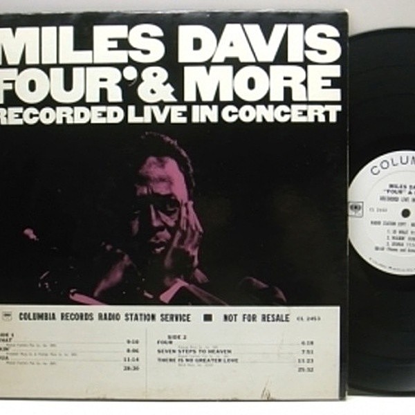 レコードメイン画像：激レア 白プロモ MONO US 完全オリジナル MILES DAVIS Four & More (Columbia CL 2453) White Promo Copy!!