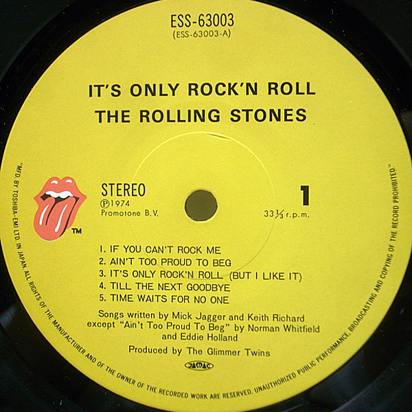 Rolling Sones レコード ROLLING STONES / It's Only Rock 'N Roll (LP) / Rolling