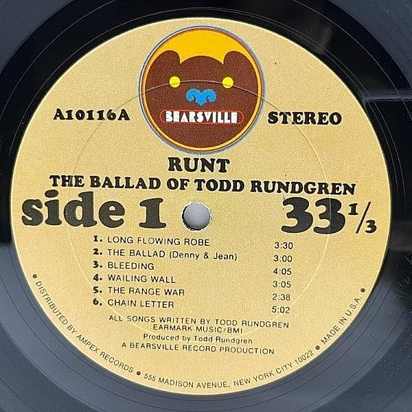 USオリジナルLP The Ballad Of Todd Rundgren