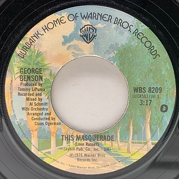 レコードメイン画像：【最高のグッドメロウ】美盤!! 7インチ USオリジナル GEORGE BENSON Lady / This Masquerade ('76 Warner) ジョージ・ベンソン 45RPM.
