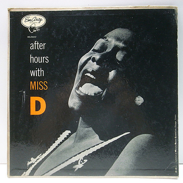 レコードメイン画像：10'' 完全オリジナル [FLAT, YMG, 大ドラマー, 青刷り] DINAH WASHINGTON After Hours With Miss D ('55 EmArcy) Clark Terry ほか