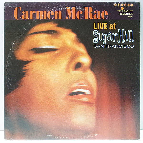 レコードメイン画像：良好品!! USオリジナル CARMEN McRAE Live At Sugar Hill San Francisco ('63 Time) Norman Simmons ピアノトリオとの実況ライヴ