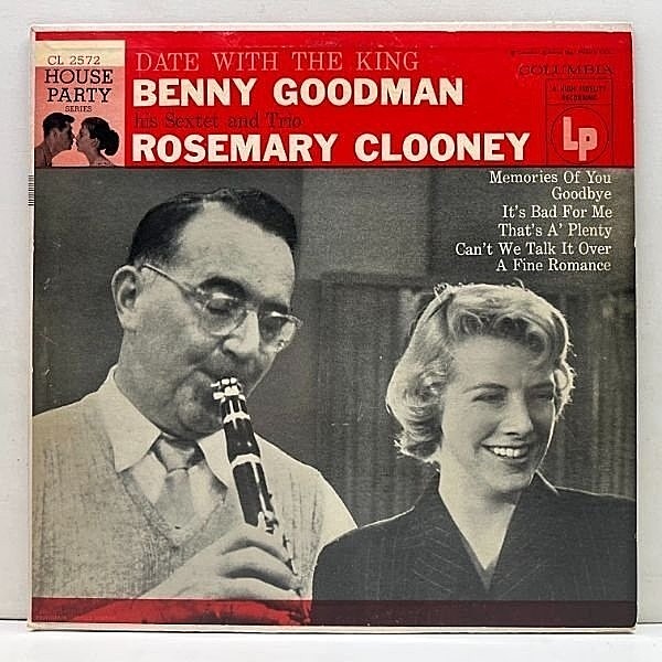 レコードメイン画像：極美盤!! 1Aマト MONO 6eye 深溝 USオリジナル BENNY GOODMAN & ROSEMARY CLOONEY Date With The King (Columbia CL 2572) 10インチ 原盤