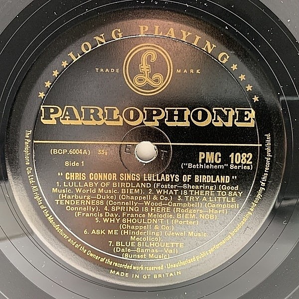 ★US初期盤！MONO★クリス・コナー/バードランドの子守唄/LPレコード CHRIS CONNOR / Lullabys Of Birdland (LP) / Bethlehem
