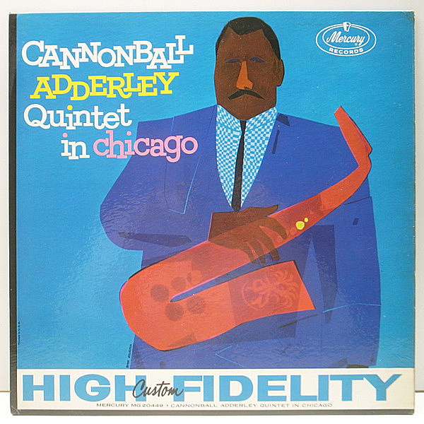 レコードメイン画像：【両溝】MONO 美品!! 初版マト 黒銀ラベル US 完全オリジナル CANNONBALL ADDERLEY In Chicago ('59 Mercury) John Coltrane, Wynton Kelly