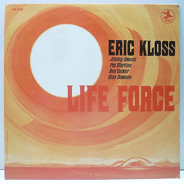 レコードメイン画像：美盤!! N.J. 右トライデント 紺ラベル USオリジナル ERIC KLOSS Life Force ('68 Prestige) Jimmy Owens, Pat Martino, Ben Tucker