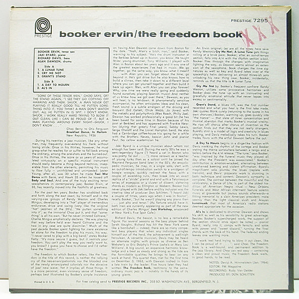 BOOKER ERVIN / The Freedom Book (LP) / Prestige | WAXPEND RECORDS