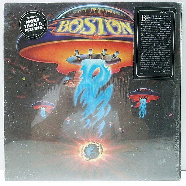 レコードメイン画像：シュリンク付き!! 両面 Wly刻印 初版 橙ラベル USオリジナル BOSTON Same／1st ('76 Epic) デビュー 幻想飛行 Wally Traugott カッティング