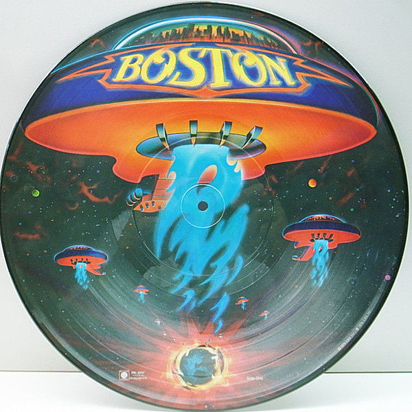 レコードメイン画像：【Limited Edition, Picture Disc】限定 ピクチャー BOSTON Same／1st デビュー ('76 Epic 34188) 幻想飛行 プロモ・ゴールド刻印